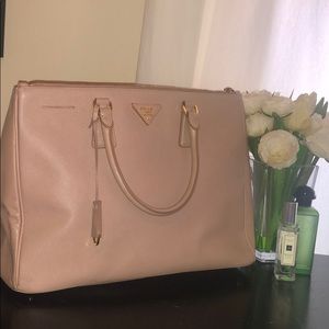 Prada Saffiano Blush leather Satchel